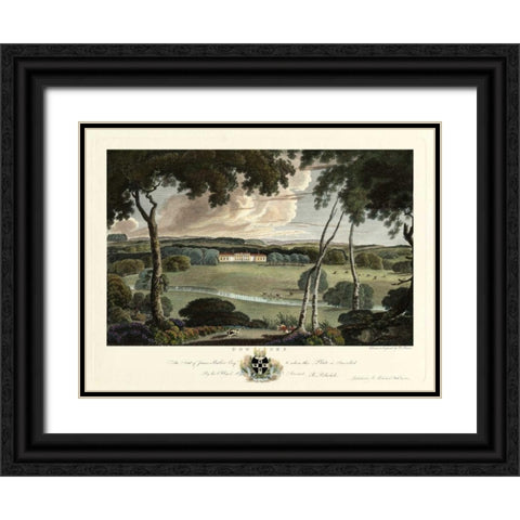 Downes Estate Black Ornate Wood Framed Art Print with Double Matting by Polwhele, Richard