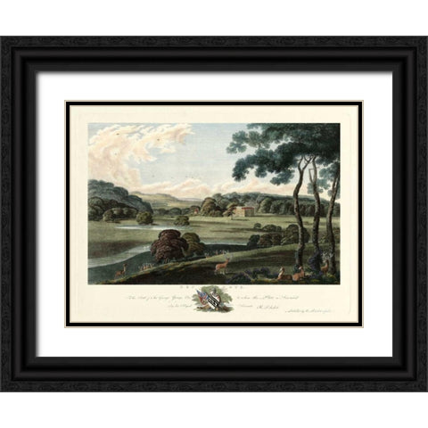Escote Estate Black Ornate Wood Framed Art Print with Double Matting by Polwhele, Richard