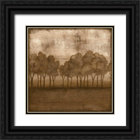 Trees at Dusk II Black Ornate Wood Framed Art Print with Double Matting by Slocum, Nancy