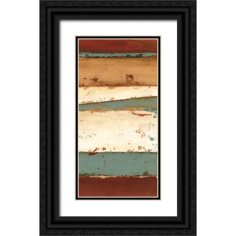 Linear Abstraction I Black Ornate Wood Framed Art Print with Double Matting by Harper, Ethan