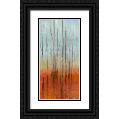 Birch Forest I Black Ornate Wood Framed Art Print with Double Matting by Goldberger, Jennifer