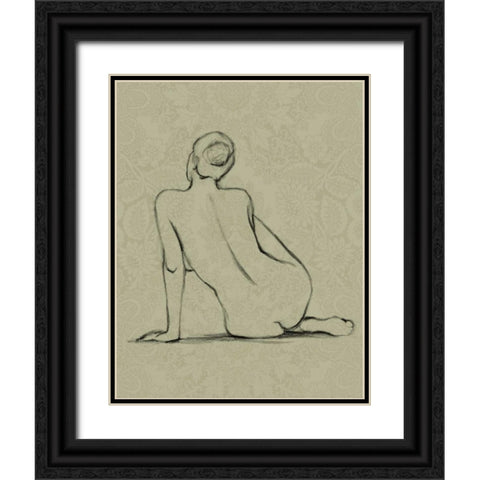 Sophisticated Nude II Black Ornate Wood Framed Art Print with Double Matting by Harper, Ethan