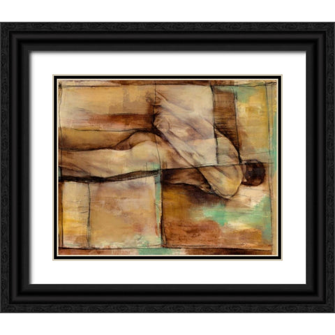 Abstract Proportions I Black Ornate Wood Framed Art Print with Double Matting by Goldberger, Jennifer