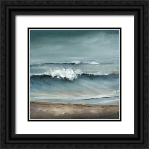 Longing Black Ornate Wood Framed Art Print with Double Matting by Long, Christina