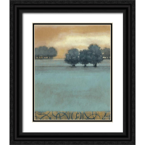 Tranquil Landscape II Black Ornate Wood Framed Art Print with Double Matting by Wyatt Jr., Norman