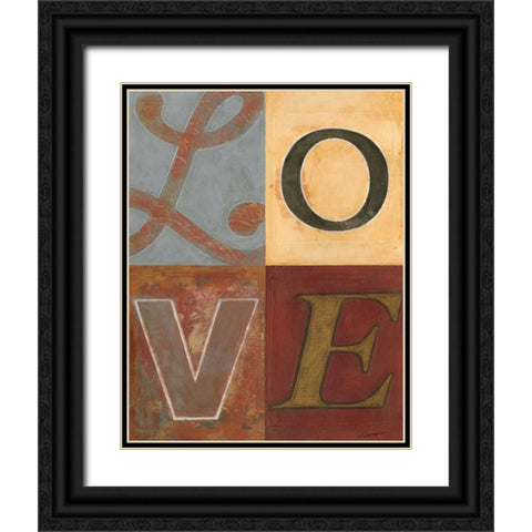 Love Black Ornate Wood Framed Art Print with Double Matting by Wyatt Jr., Norman