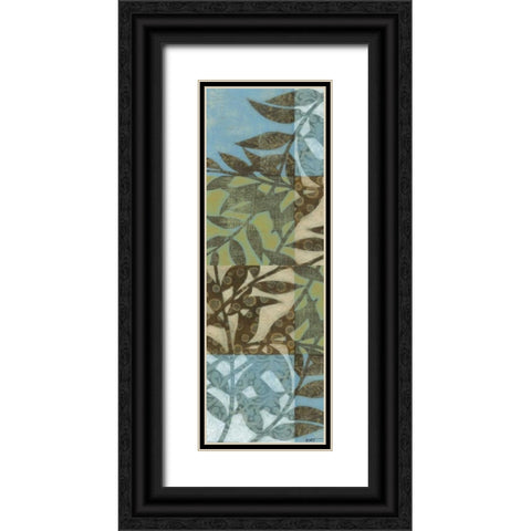 Swaying Fronds Panel II Black Ornate Wood Framed Art Print with Double Matting by Wyatt Jr., Norman