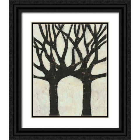 Batik Arbor II Black Ornate Wood Framed Art Print with Double Matting by Davis, Andrea