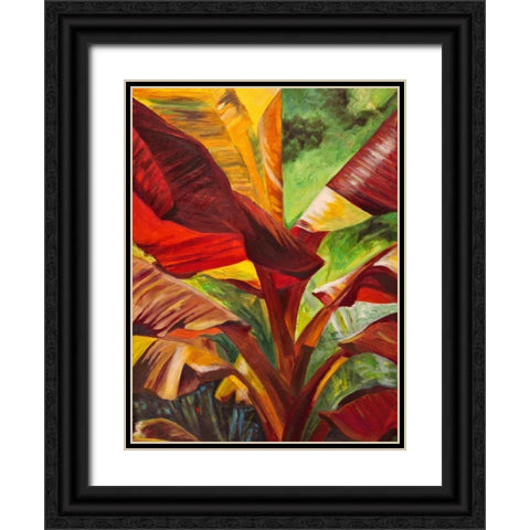 Banana Duo I Black Ornate Wood Framed Art Print with Double Matting by Wilkins, Suzanne