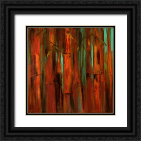 Sunset Bamboo I Black Ornate Wood Framed Art Print with Double Matting by Wilkins, Suzanne