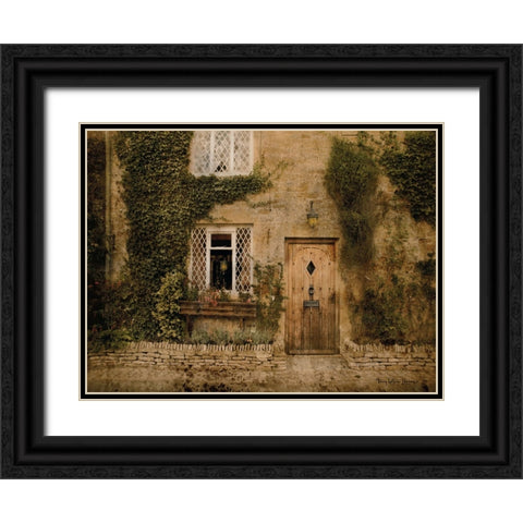 English Cottage III Black Ornate Wood Framed Art Print with Double Matting by Lawrence, Terry Katherine