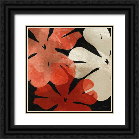 Bloomer Tiles III Black Ornate Wood Framed Art Print with Double Matting by Burghardt, James