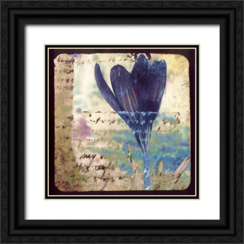 Blooming Purple I Black Ornate Wood Framed Art Print with Double Matting by Open Journey