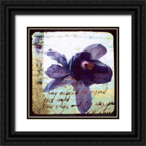 Blooming Purple II Black Ornate Wood Framed Art Print with Double Matting by Open Journey