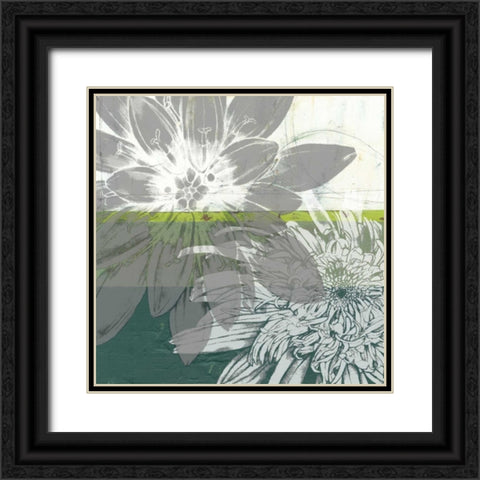 Graphic Blooms I Black Ornate Wood Framed Art Print with Double Matting by Goldberger, Jennifer