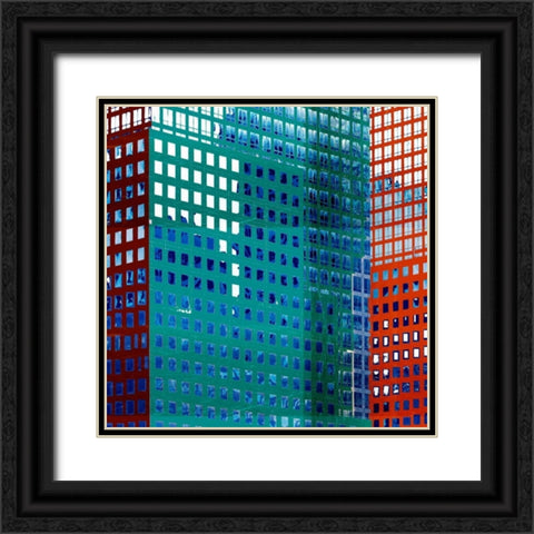 Bright City I Black Ornate Wood Framed Art Print with Double Matting by Robinson, Emily