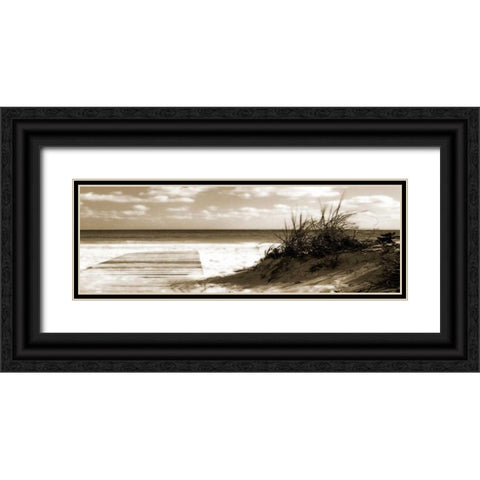 Boardwalk Shadows Black Ornate Wood Framed Art Print with Double Matting by Bay, Noah