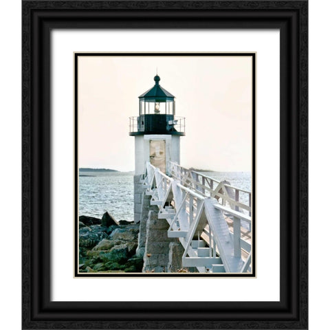 Lighthouse Views I Black Ornate Wood Framed Art Print with Double Matting by Perry, Rachel