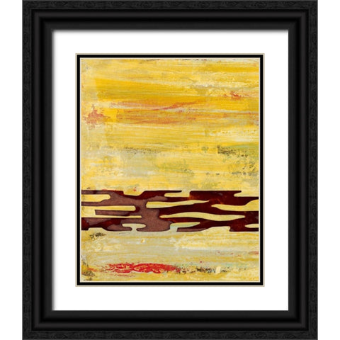 Tire Mark I Black Ornate Wood Framed Art Print with Double Matting by Avondet, Natalie