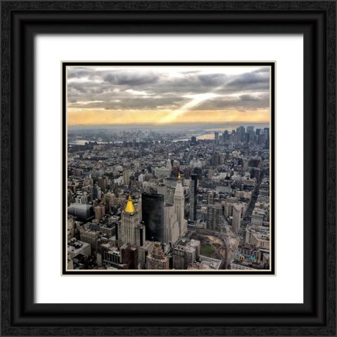 Gold Tones Black Ornate Wood Framed Art Print with Double Matting by Chester, Colby