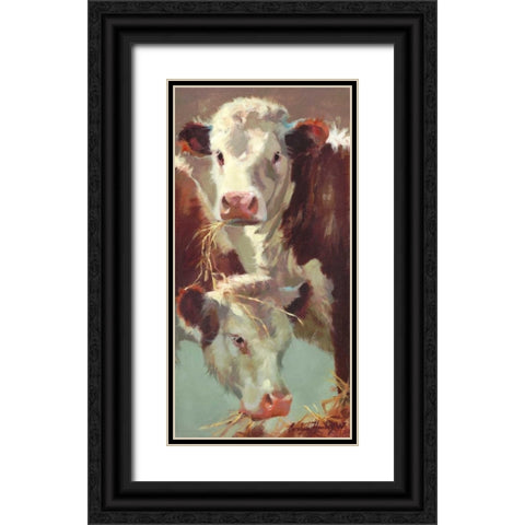 Hef n Her Black Ornate Wood Framed Art Print with Double Matting by Hawley, Carolyne