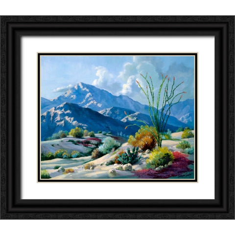 Desert Serenade Black Ornate Wood Framed Art Print with Double Matting by Hawley, Carolyne