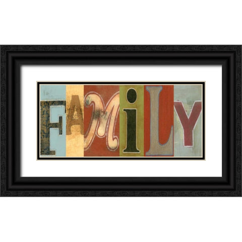 Family Panel Black Ornate Wood Framed Art Print with Double Matting by Vision Studio
