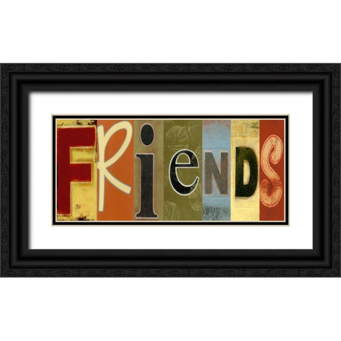 Friends Panel Black Ornate Wood Framed Art Print with Double Matting by Vision Studio