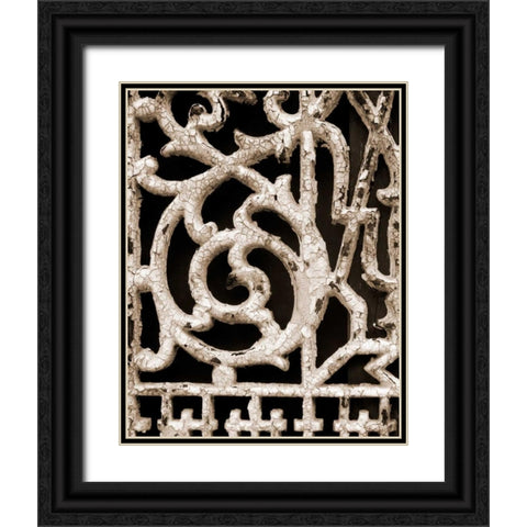 Ornament I Black Ornate Wood Framed Art Print with Double Matting by Christensen, Jim