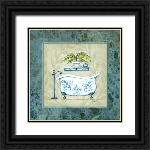 Bath Splash I Black Ornate Wood Framed Art Print with Double Matting by Wright, Sydney