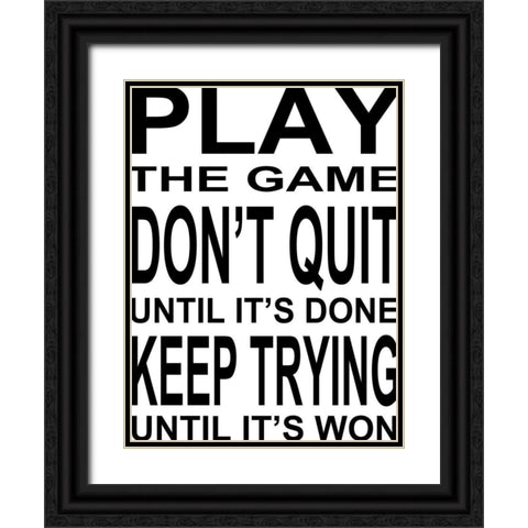Play the Game II Black Ornate Wood Framed Art Print with Double Matting by James, Andrea