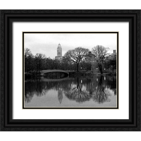 NYC Skyline V Black Ornate Wood Framed Art Print with Double Matting by Pica, Jeff