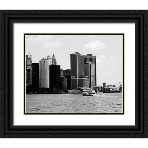 NYC Skyline VII Black Ornate Wood Framed Art Print with Double Matting by Pica, Jeff