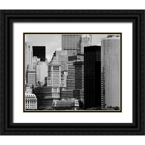 NYC Skyline VIII Black Ornate Wood Framed Art Print with Double Matting by Pica, Jeff