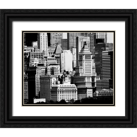 NYC Skyline IX Black Ornate Wood Framed Art Print with Double Matting by Pica, Jeff
