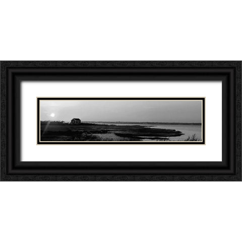 Shore Panorama VI Black Ornate Wood Framed Art Print with Double Matting by Pica, Jeff