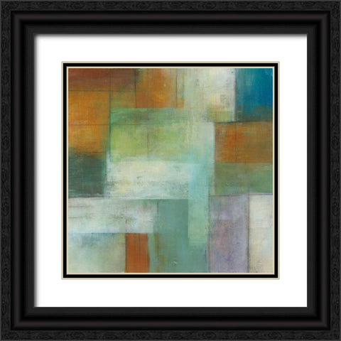 Lake Blue Essence II Black Ornate Wood Framed Art Print with Double Matting by Green-Aldridge, W.