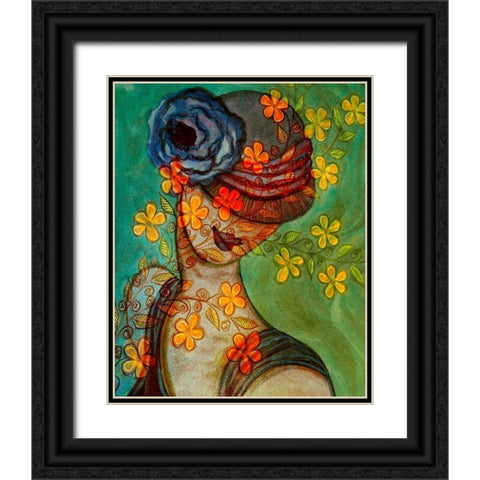 Bella I Black Ornate Wood Framed Art Print with Double Matting by Harrington, Danielle