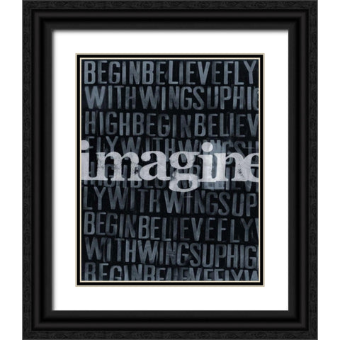 Dream Imagine II Black Ornate Wood Framed Art Print with Double Matting by Velasquez, Deborah