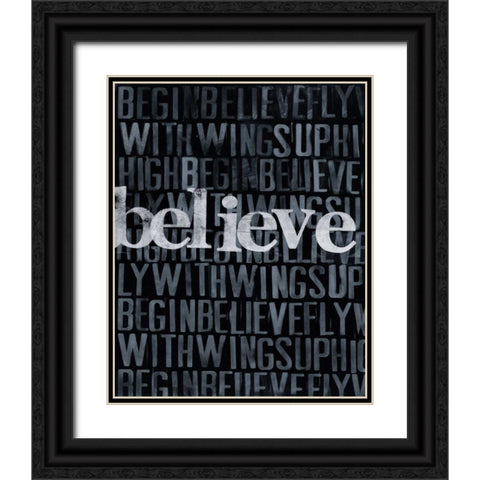Dream Imagine... III Black Ornate Wood Framed Art Print with Double Matting by Velasquez, Deborah