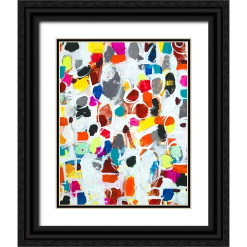 Celebration I Black Ornate Wood Framed Art Print with Double Matting by Fuchs, Jodi