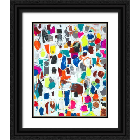 Celebration II Black Ornate Wood Framed Art Print with Double Matting by Fuchs, Jodi