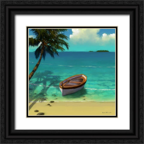 Sailing Serenity III Black Ornate Wood Framed Art Print with Double Matting by Novak, Rick