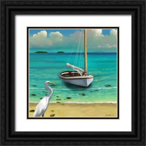 Sailing Serenity IV Black Ornate Wood Framed Art Print with Double Matting by Novak, Rick