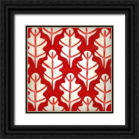 Classical Leaves IV Black Ornate Wood Framed Art Print with Double Matting by Zarris, Chariklia