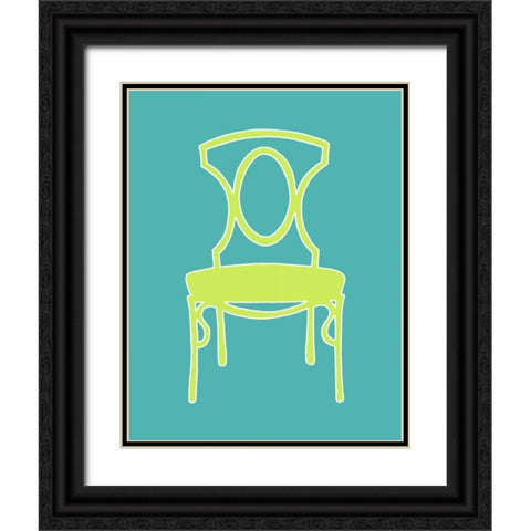 Graphic Chair I Black Ornate Wood Framed Art Print with Double Matting by Zarris, Chariklia