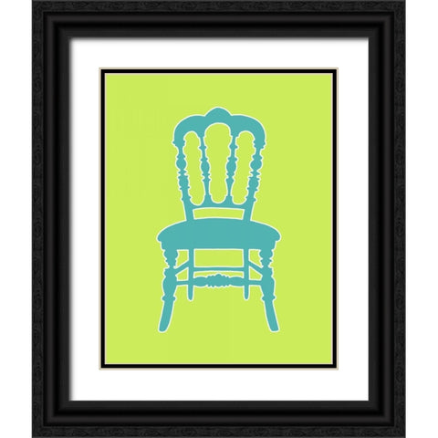 Graphic Chair III Black Ornate Wood Framed Art Print with Double Matting by Zarris, Chariklia