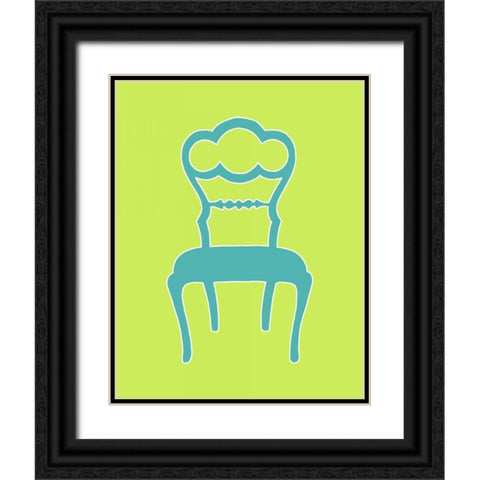 Graphic Chair IV Black Ornate Wood Framed Art Print with Double Matting by Zarris, Chariklia