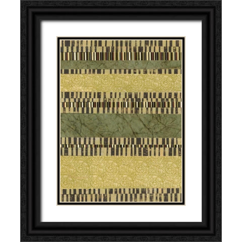 Linear Layers I Black Ornate Wood Framed Art Print with Double Matting by Goldberger, Jennifer