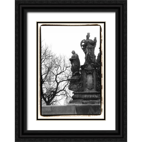Charles Bridge in Morning Fog III Black Ornate Wood Framed Art Print with Double Matting by DeNardo, Laura